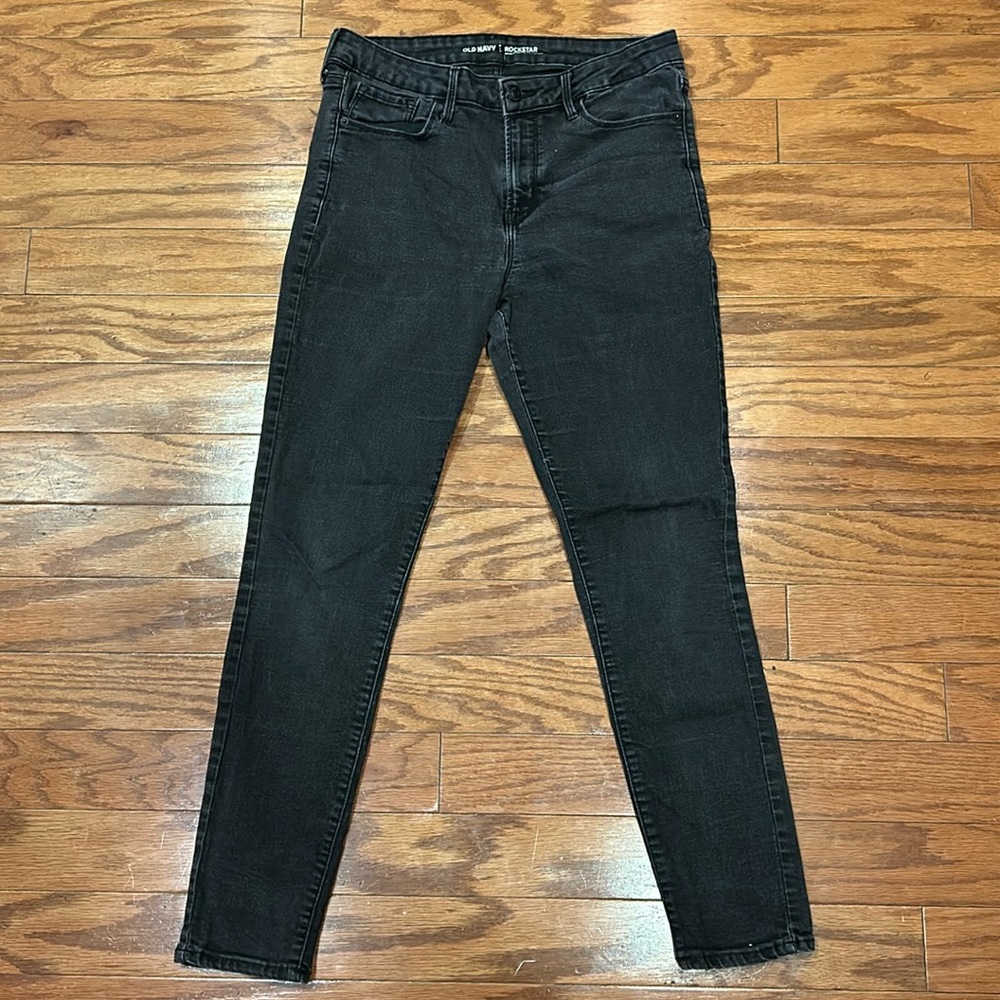 Black size 12 standard Rockstar High Rise jeans